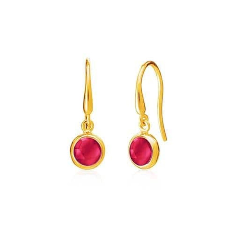 Earrings Luceir Jewellery | Luceir July Birthstone Earrings - Ruby