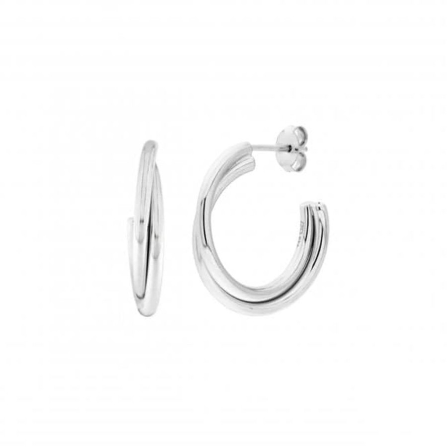 Earrings Silverado Classics | Silver Twist Hoop Earrings