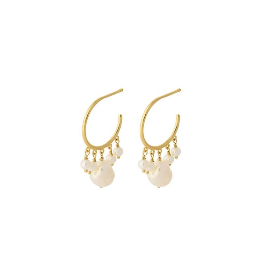 Earrings Pernille Corydon | Bay Pearl Hoops