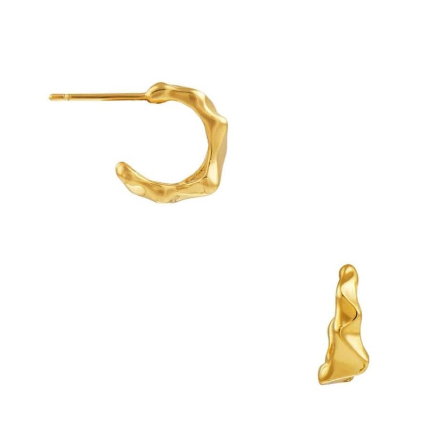 Earrings Orelia | Geo Angled Huggie Hoop Earrings