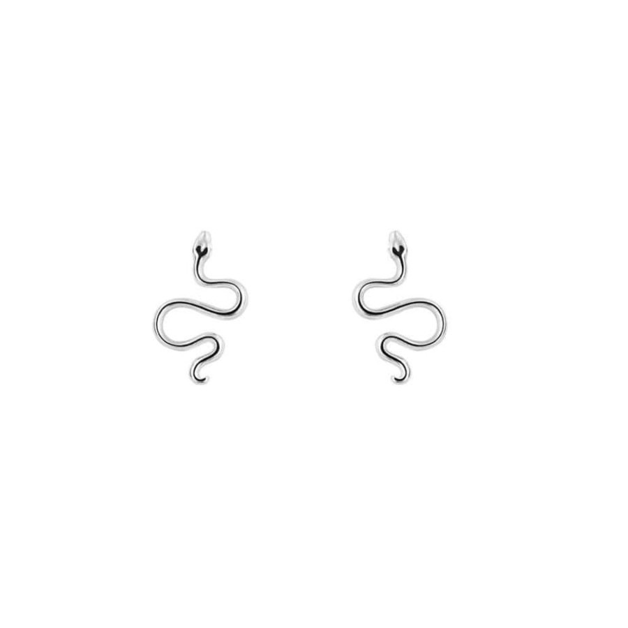 Earrings Silverado Classics | Silver Snake Stud Earrings