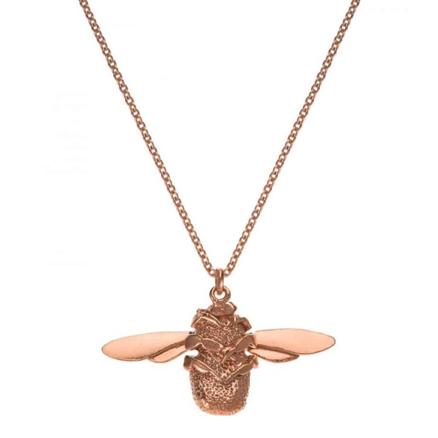 Necklaces Alex Monroe | Alex Monroe Bumblebee Necklace - Rose Gold