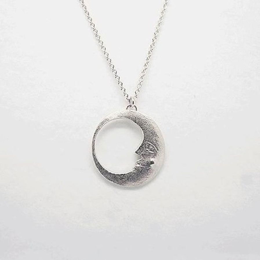 Necklaces Manom | Manom Jewellery Silver Moon Necklace